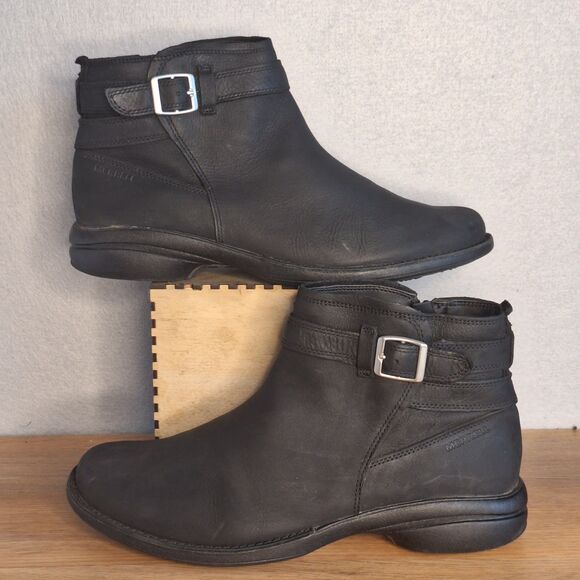Merrell Andover Bluff Ankle Boots Women’s US 11 Black Leather Waterproof Chelsea - Picture 3 of 10